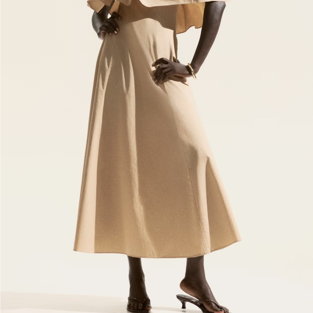 H&M Beige Midi Dress